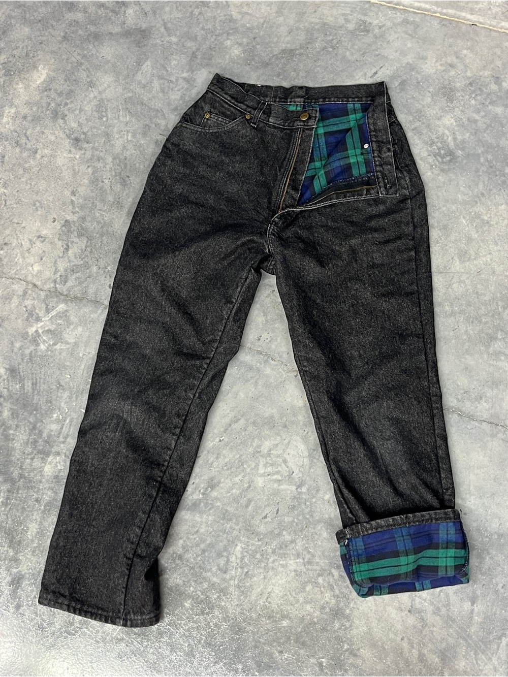 Vintage LL Bean - Flannel Lined Black Denim